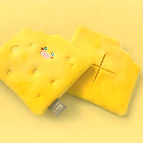 Treat Dispensing Cheese Dog Pet Plush Toy Soft and Interactive
