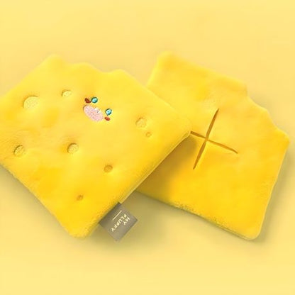 Treat Dispensing Cheese Dog Pet Plush Toy Soft and Interactive