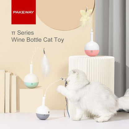 Motion Sensor Interactive Cat Ball Toys with Food Dispenser