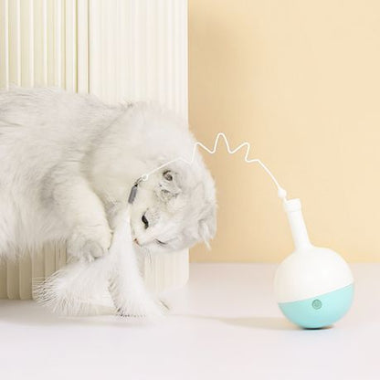Motion Sensor Interactive Cat Ball Toys with Food Dispenser