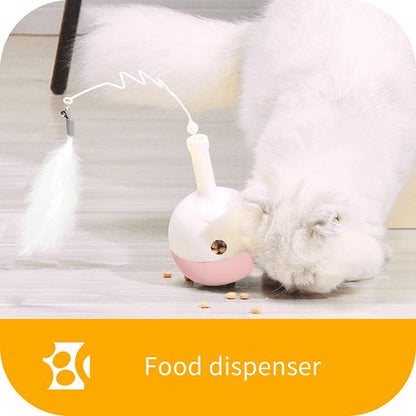 Motion Sensor Interactive Cat Ball Toys with Food Dispenser