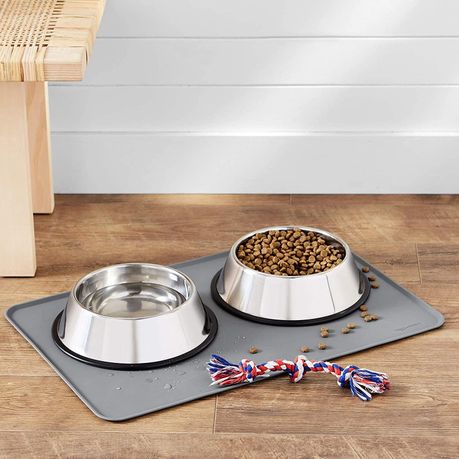 Spill-proof Cat Dog Pet Food Bowl Mat Anti Slip and Stainless