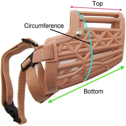 Soft Plastic Dog Muzzle Anti Bite Adjustable Basket Mouth Cover