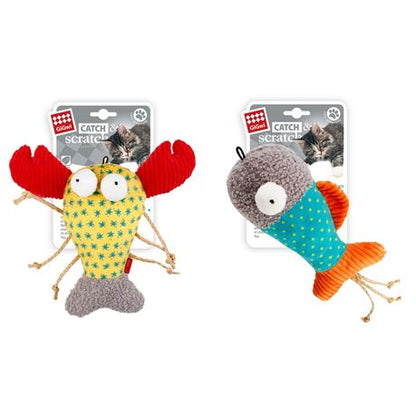 Catch and Scratch Pet Plush Cat Toy with Natural Catnip