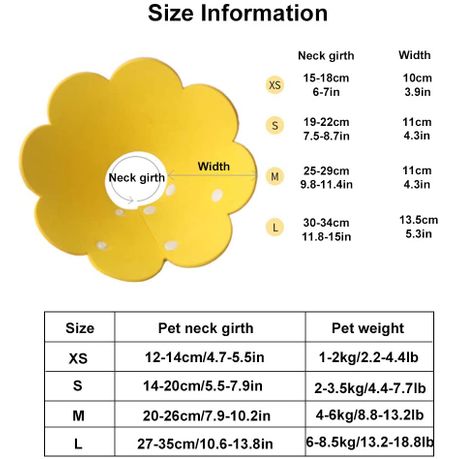 Pet Sunflower Recovery Protective Elizabethan Collar For Dog/Cat