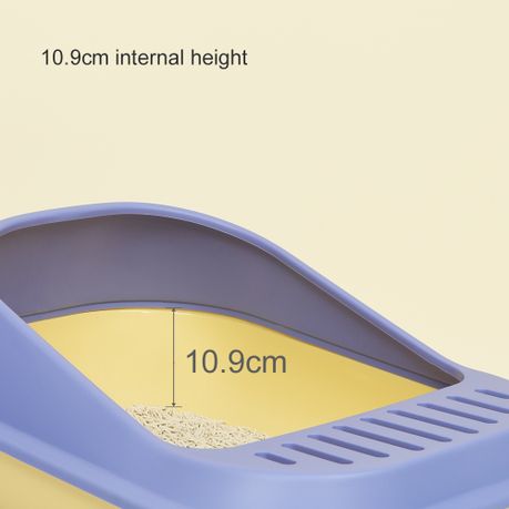 Deluxe Shell Cat Litter Box High Sides with Litter Scoop