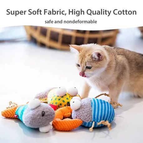 Catch and Scratch Pet Plush Cat Toy with Natural Catnip
