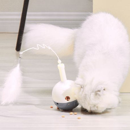 Motion Sensor Interactive Cat Ball Toys with Food Dispenser