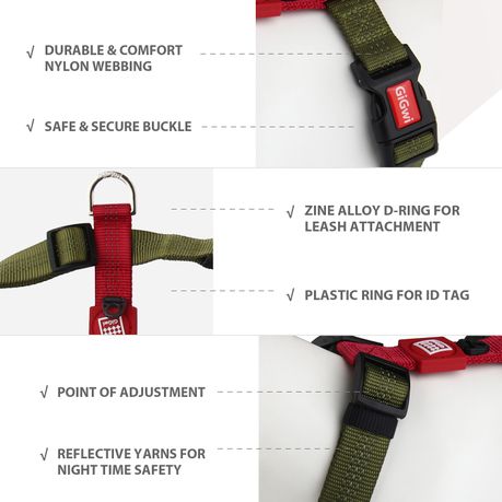 UrbanPets Reflective Adjustable Dog Harness