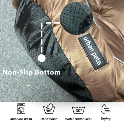 Round Water Resistant Anti-Static Pet Bed Machine Washable