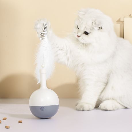 Motion Sensor Interactive Cat Ball Toys with Food Dispenser
