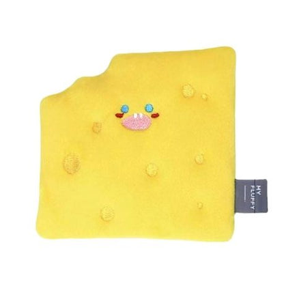 Treat Dispensing Cheese Dog Pet Plush Toy Soft and Interactive