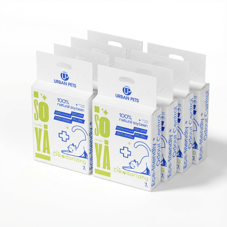 2,4,8 Pack Soya Cat Litter 7L ,Clumping, Flushable, Absorbent
