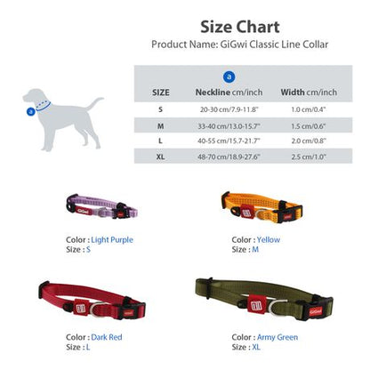 Classic Line Adjustable, Comfortable and Durable Dog Collar