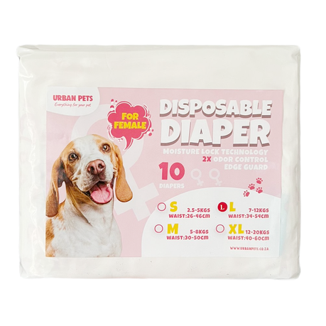 Disposable Female Dog Diapers - 10 Pieces