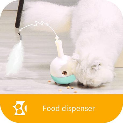 Motion Sensor Interactive Cat Ball Toys with Food Dispenser