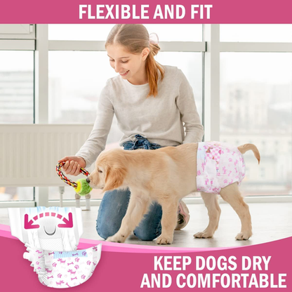 Disposable Female Dog Diapers - 10 Pieces