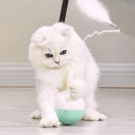 Motion Sensor Interactive Cat Ball Toys with Food Dispenser