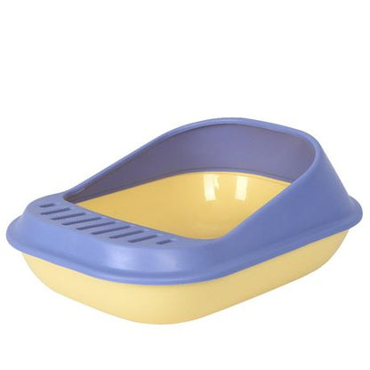 Deluxe Shell Cat Litter Box High Sides with Litter Scoop