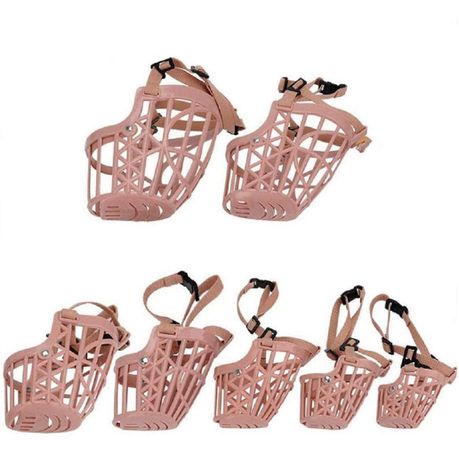 Soft Plastic Dog Muzzle Anti Bite Adjustable Basket Mouth Cover