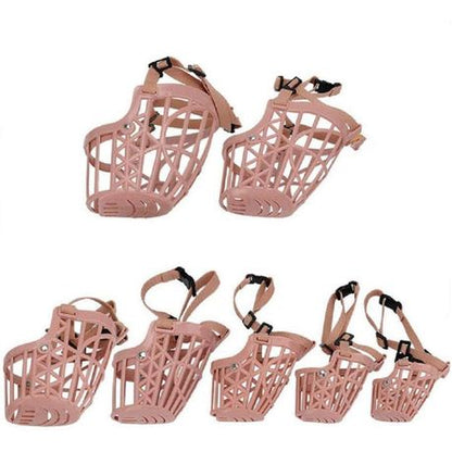 Soft Plastic Dog Muzzle Anti Bite Adjustable Basket Mouth Cover