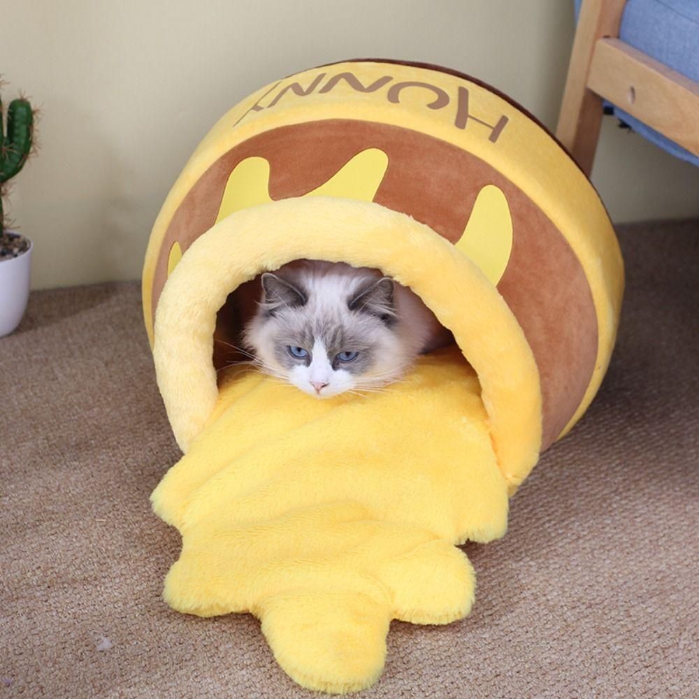 Honey Jar Cat Dog Pet Sleeping Bed Tent and Sofa Soft Warm