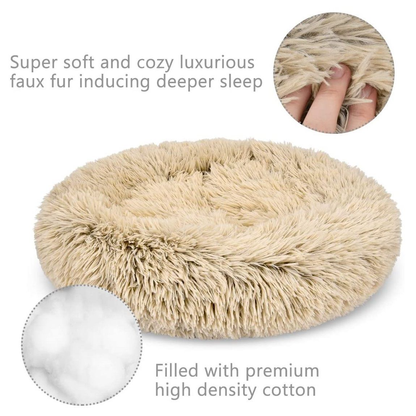 Premium Plush Calming Cuddle Bed for Cats & Dogs