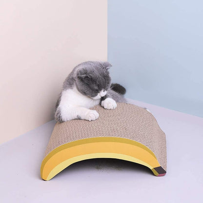 Paper Banana-Shaped Cat Scratcher Bed