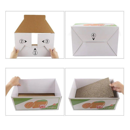 Japanese Style Cat Scratch Box Reversible Water Resistant