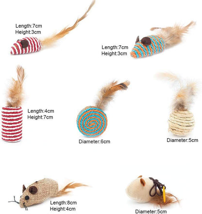 Premium 8 Interactive Cat/Kitten Toy Set Perfect For All Ages