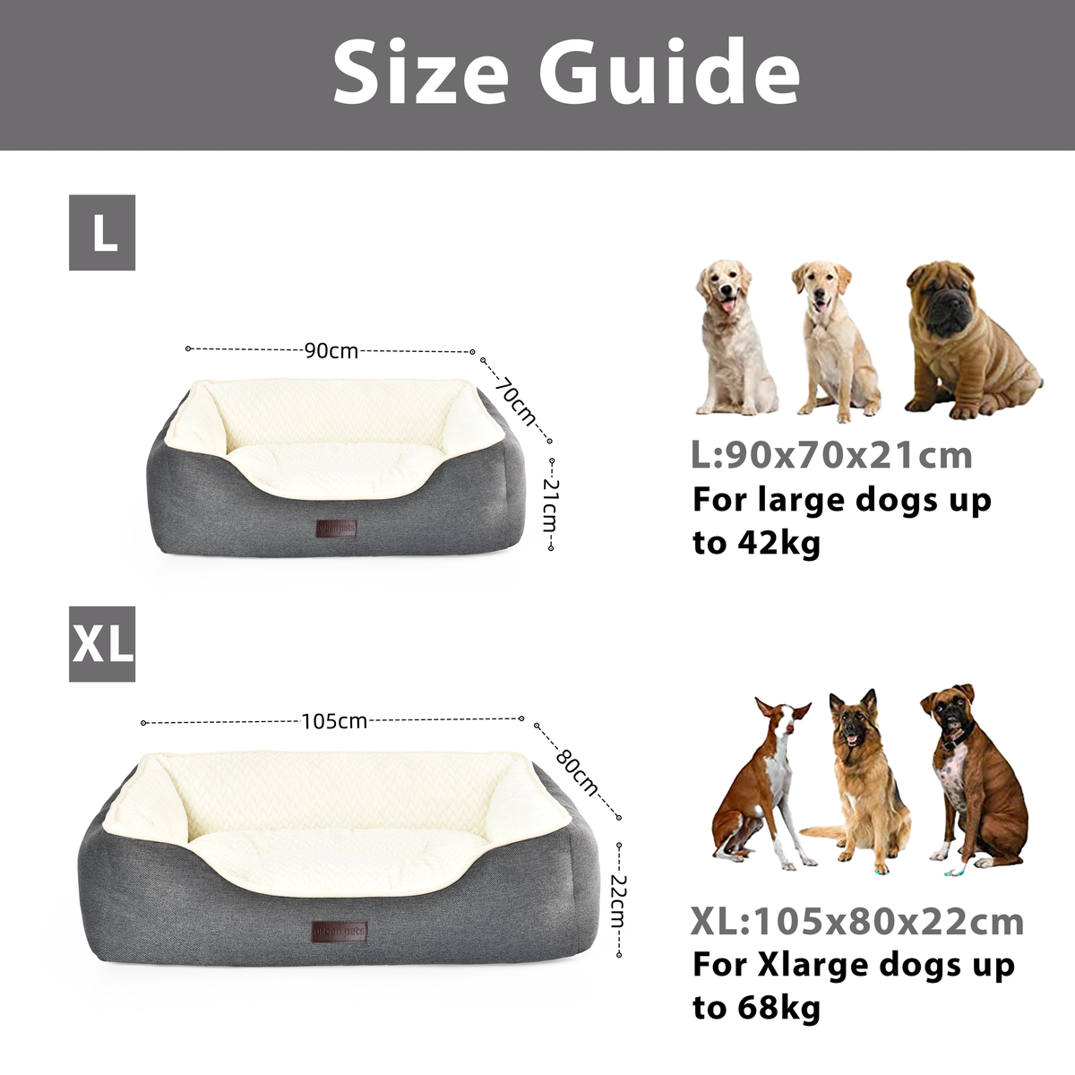 Rectangular Washable Home Style Bed for Pets