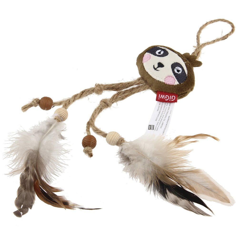 Catch and Scratch Silvervine Cat Plush and Feather Toy