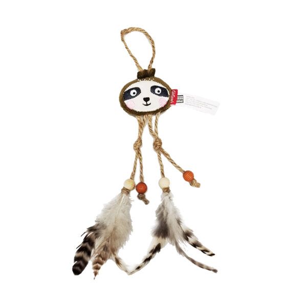 Catch and Scratch Silvervine Cat Plush and Feather Toy
