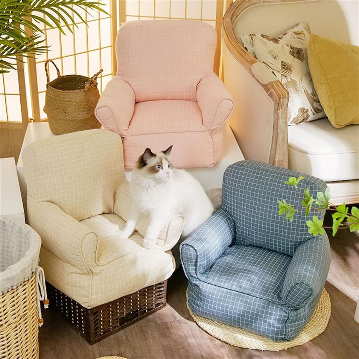 Pet Sofa Bed for Cats and Dogs Warm Soft Wear Resistant