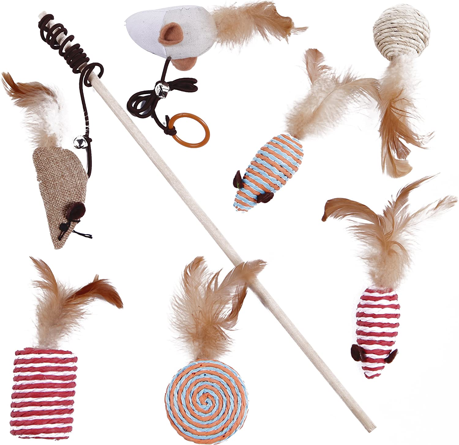 Premium 8 Interactive Cat/Kitten Toy Set - shop online cat toy South Africa