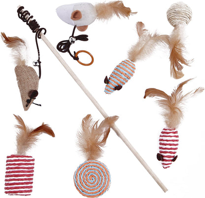 Premium 8 Interactive Cat/Kitten Toy Set - shop online cat toy South Africa