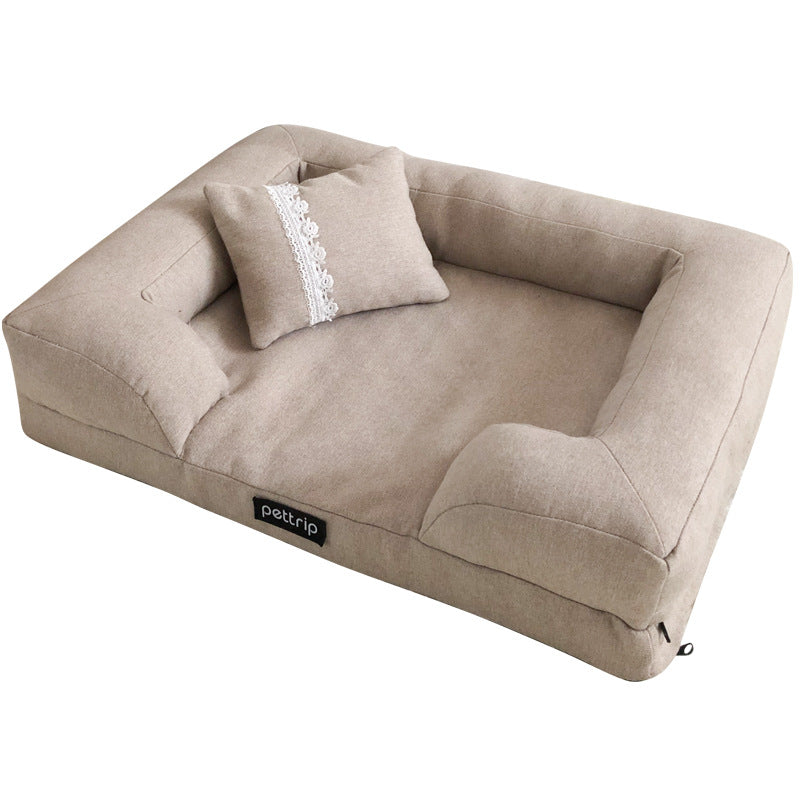 Elegant Pet Sofa Bed With Pillow Dog Cat Bed