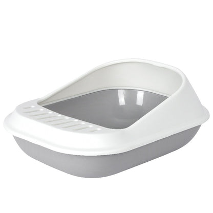 Deluxe Shell Cat Litter Box High Sides with Litter Scoop