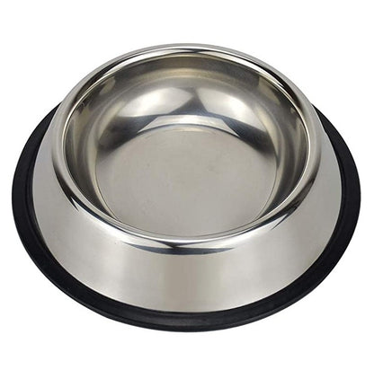 Stainless Steel Dog Bowl with Rubber - shop online pet bowl feeder South Africa