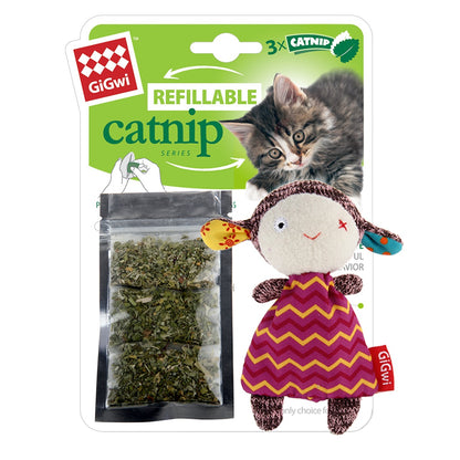 Refillable Catnip Scratch Cat Toy with 3 Catnip Bags