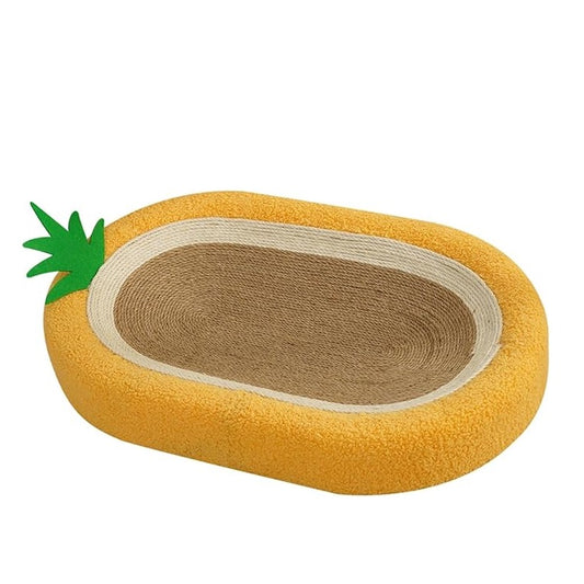 Pineapple shaped sisal cat scratch pad and fleece pet bed - buy online Urban Pets South Africa