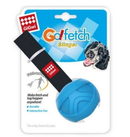 Slinger Fetch and Tug of War Rubber Ball for Dogs