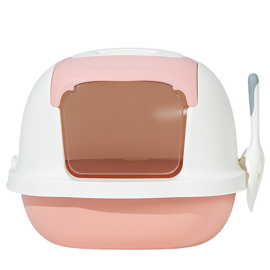 Fully Enclosed Hooded Cat Litter Box with Litter Scoop