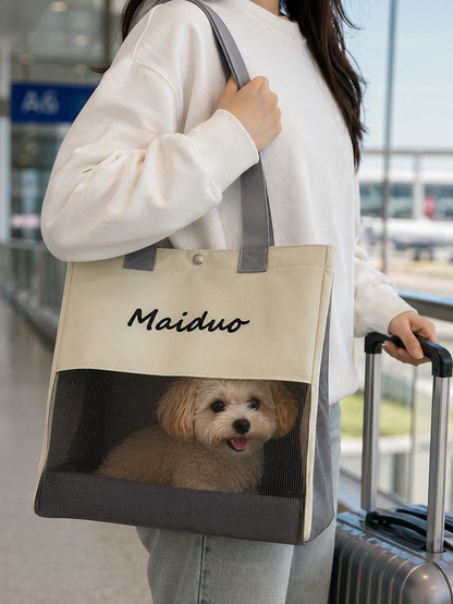 Maiduo Cat Pet Carrier Canvas Bag with Secure Adjustable Frame